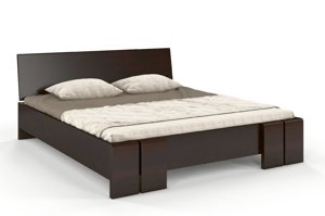 Łóżko drewniane sosnowe Skandica VESTRE Maxi / 180x200 cm, kolor orzech