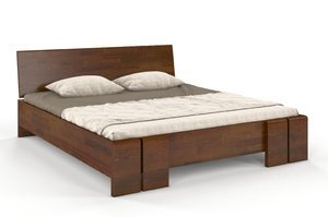 Łóżko drewniane sosnowe Skandica VESTRE Maxi / 200x200 cm, kolor biały