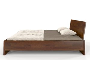 Łóżko drewniane sosnowe Skandica VESTRE Maxi & Long / 120x220 cm, kolor orzech