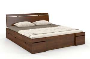 Łóżko drewniane sosnowe z szufladami Skandica SPARTA Maxi & DR / 120x200 cm, kolor naturalny