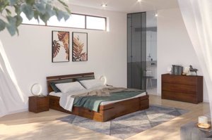 Łóżko drewniane sosnowe z szufladami Skandica SPARTA Maxi & DR / 160x200 cm, kolor naturalny