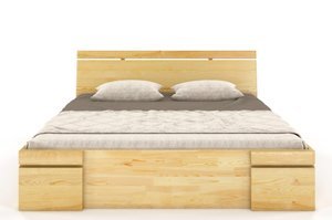 Łóżko drewniane sosnowe z szufladami Skandica SPARTA Maxi & DR / 160x200 cm, kolor naturalny