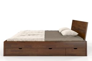 Łóżko drewniane sosnowe z szufladami Skandica VESTRE Maxi & DR