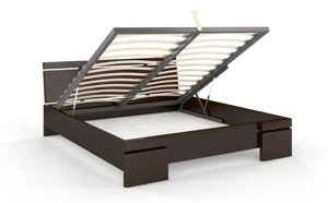 Łóżko drewniane sosnowe ze skrzynią na pościel Skandica SPARTA Maxi & ST / 140x200 cm, kolor naturalny
