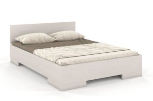 Łóżko drewniane sosnowe ze skrzynią na pościel Skandica SPECTRUM Maxi & Long ST (długość + 20 cm) / 180x220 cm, kolor biały