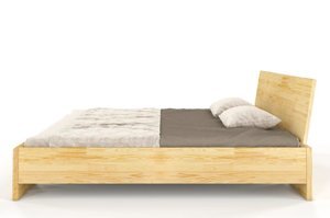Łóżko drewniane sosnowe ze skrzynią na pościel Skandica VESTRE Maxi & ST / 120x200 cm, kolor palisander