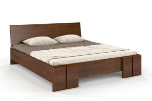 Łóżko drewniane sosnowe ze skrzynią na pościel Skandica VESTRE Maxi & ST / 200x200 cm, kolor biały