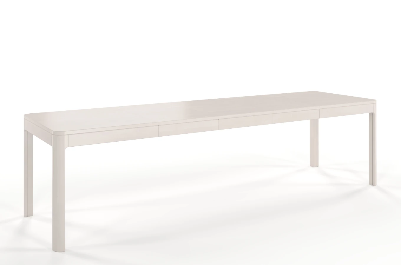 Stół drewniany bukowy rozkładany Skandica RUBY 140-260 cm / kolor biały